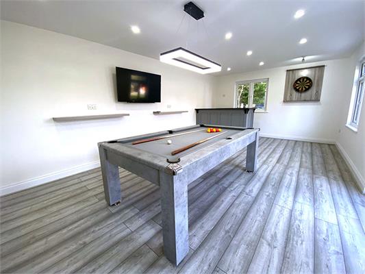 Signature Warwick Pool Dining Table: Concrete - 7ft